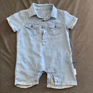 6-9 months jean baby romper